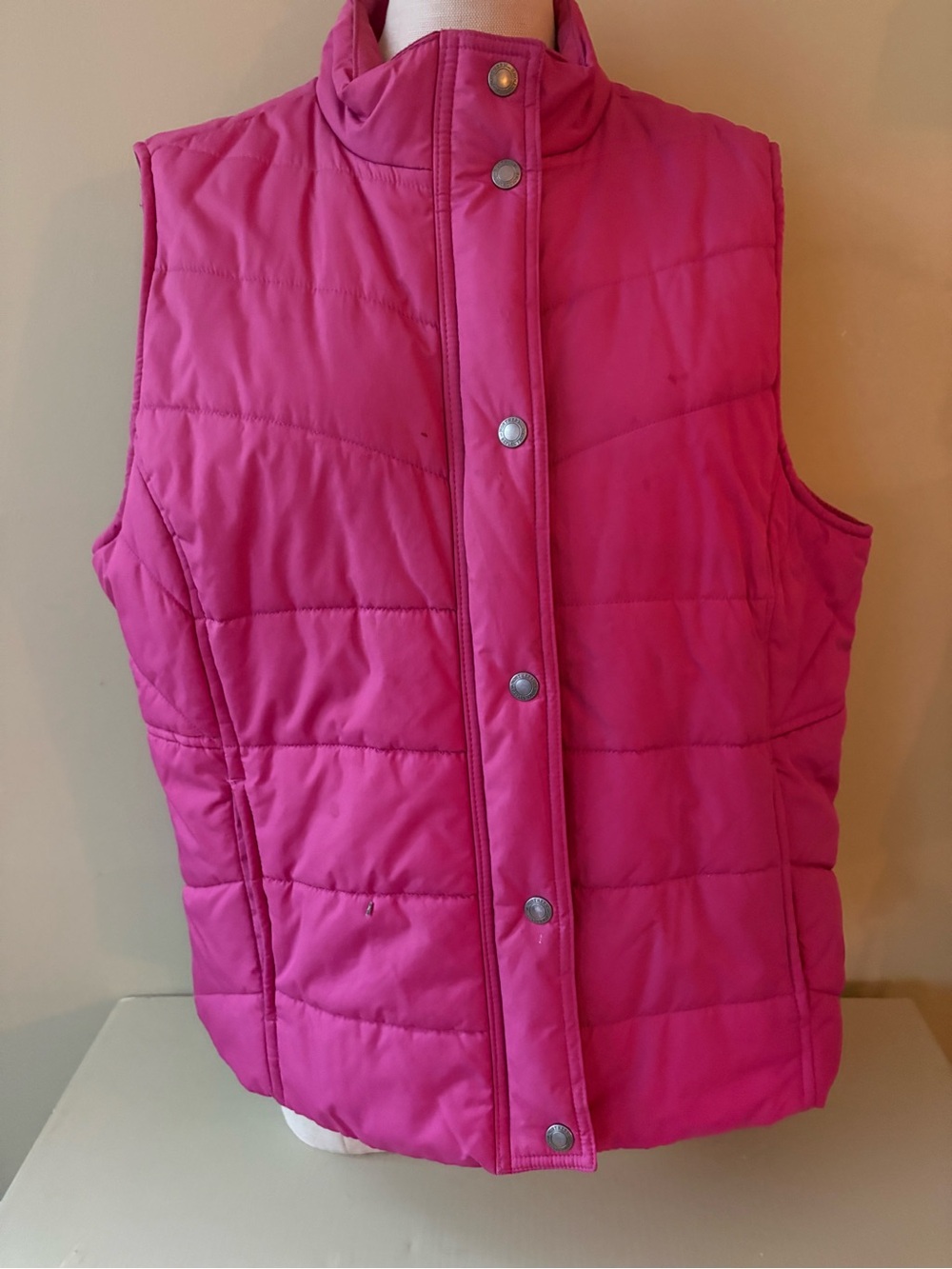 Northern Reflections Hot Pink Quilted Puffer Vest Sz XL